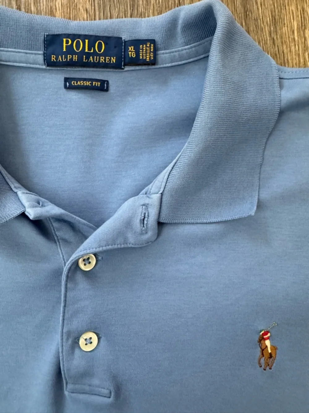 Polo Ralph Lauren Blue Polo Shirt Men's XL Short Sleeve Classic Fit 100% Cotton